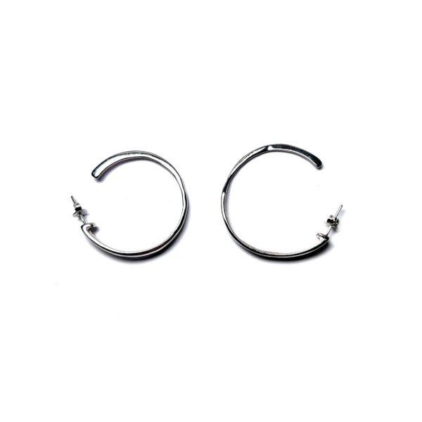 Brinco Argola Aberta Média Banho Platina