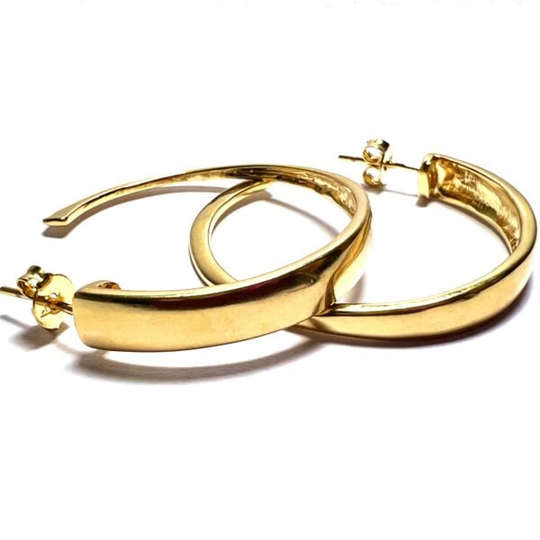 Brinco Argola Média Banho Ouro 18k